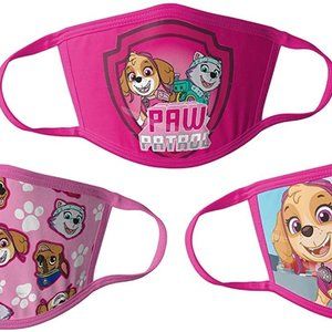 Pack of 3 Paw Patrol Girls Face Masks Multipack Kids Cloth Washable Reusable